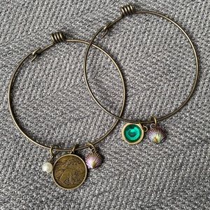 Disney The Little Mermaid Charm Bangle Bracelets